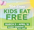 bob evans free kids meal