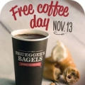 brueggers bagels free coffee