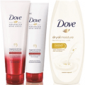 dove dry oil body wash and regenerative hair care