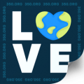 earth month love sticker