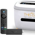 fire tv stick and tissue caddy