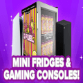 g fuel mini fridge and gaming console