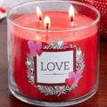 love 3 wick candle