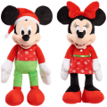 mickey and minnie mouse holiday plush