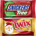 snickers tree and twix santa