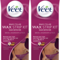 veet bikini underarm and face wax strip kit
